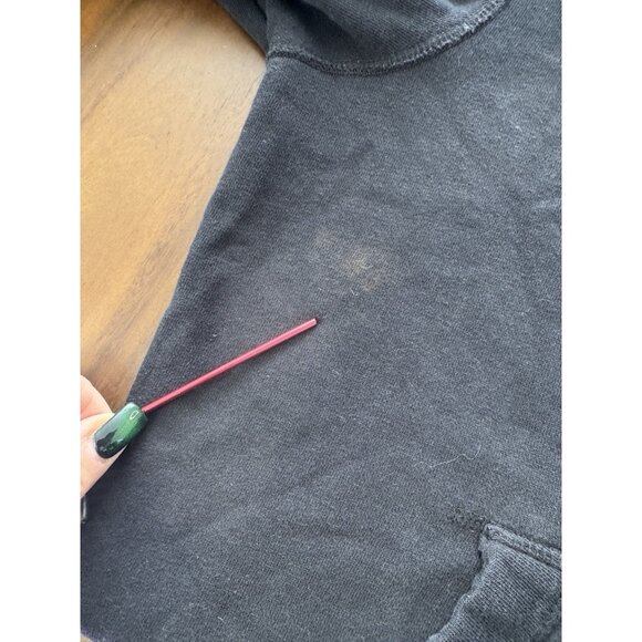 Aeropostale Womens Medium Black Spellout Zip Up Hoodie Y2K Streetwear Athleisure - Picture 6 of 9